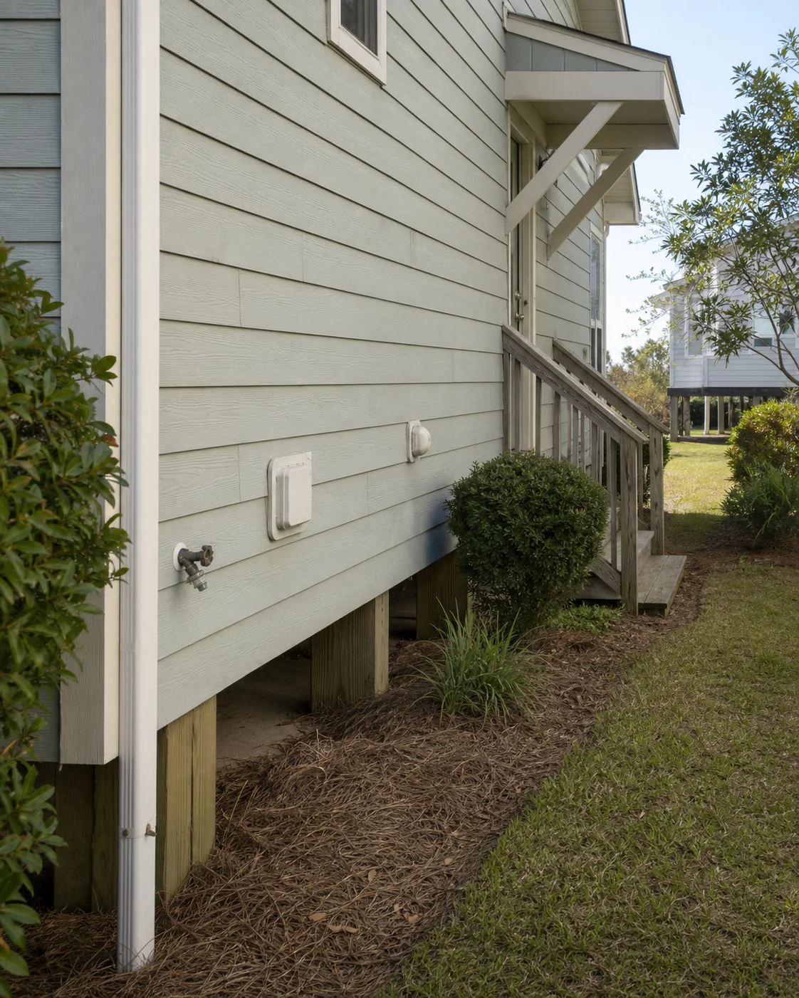 Representative raised Gulf Coast home used as general service-area context, not a specific property or completed job.