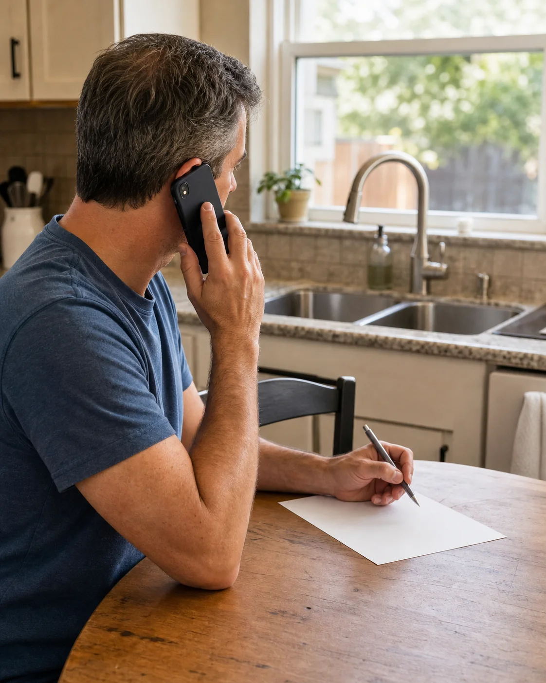 Representative homeowner calling to request plumbing service.